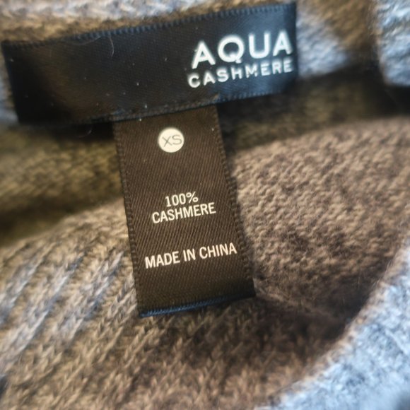 Womens Aqua 100% Cashmere Gray V-Neck Sweater Sz XS* - Picture 7 of 7